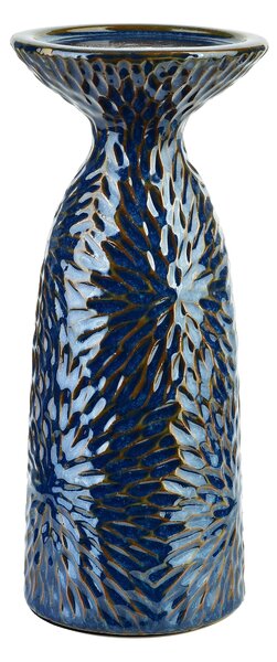 Mondex Keramický svícen YARINE BLUE 25 cm modrý