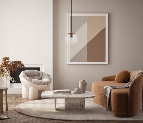 Závěsné svítidlo 1x E27 mosazná ITALUX Sarpo PND-58867-1S-BK-BRO