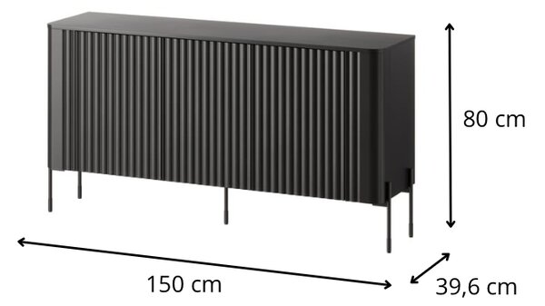 HALMAR Komoda Vera 150 cm černá
