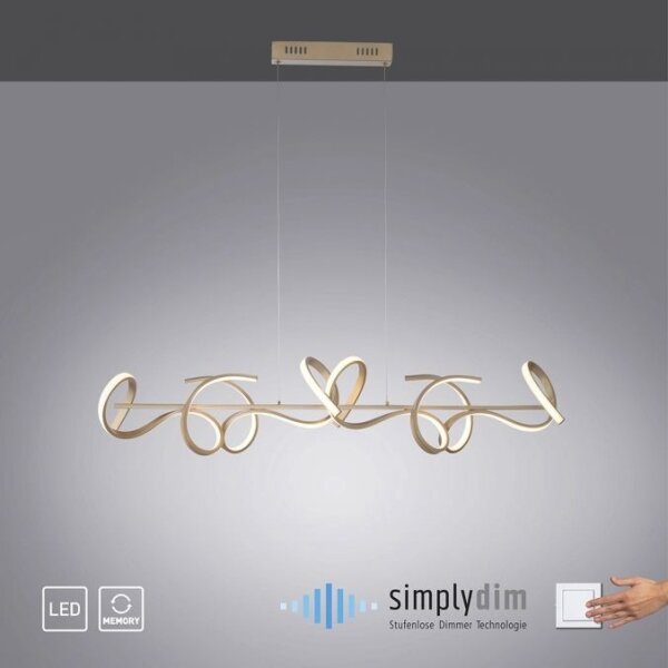 Leuchten Direkt 19033-60 - LED Stmívatelný lustr na lanku CURLS LED/40,8W/230V