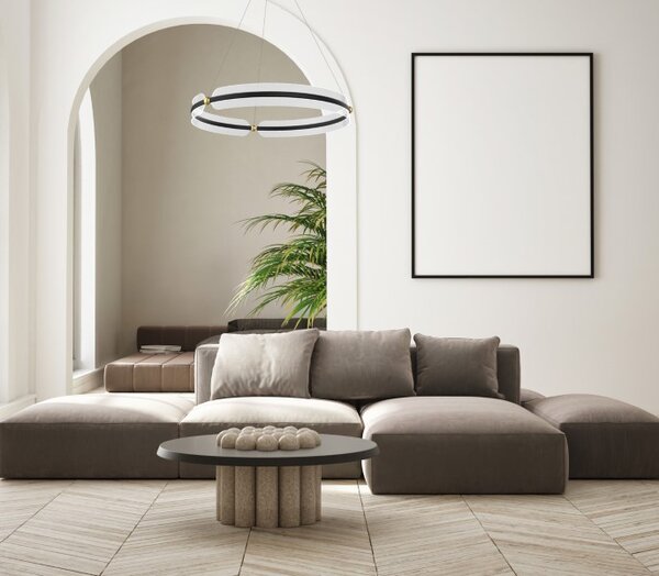 LED závěsné svítidlo 3600 lm 3000K černá ITALUX Faris PND-62738-53W-3K-BK-GD
