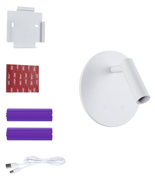 PAULMANN LED nabíjecí nástěnné svítidlo Kiora 2700K / 3,7V 0,6W / 0,7W stmívatelné bílá