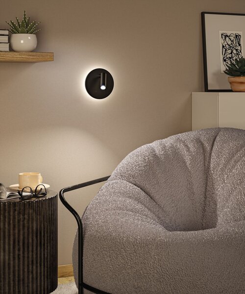 PAULMANN LED nabíjecí nástěnné svítidlo Kiora 2700K / 3,7V 0,6W / 0,7W stmívatelné černá
