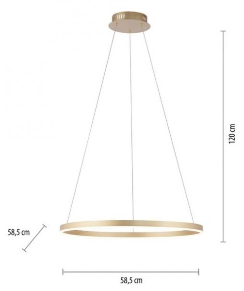 Leuchten Direkt 15394-60 - LED Stmívatelný lustr na lanku RITUS LED/30W/230V
