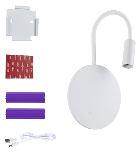 PAULMANN LED nabíjecí nástěnné svítidlo Miora 2700K / 3,7V 0,6W / 0,7W stmívatelné bílá