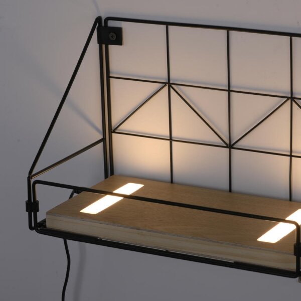 Leuchten Direkt 15276-18 - Police s LED osvětlením BOARD 2xLED/1,75W/230V 30 cm