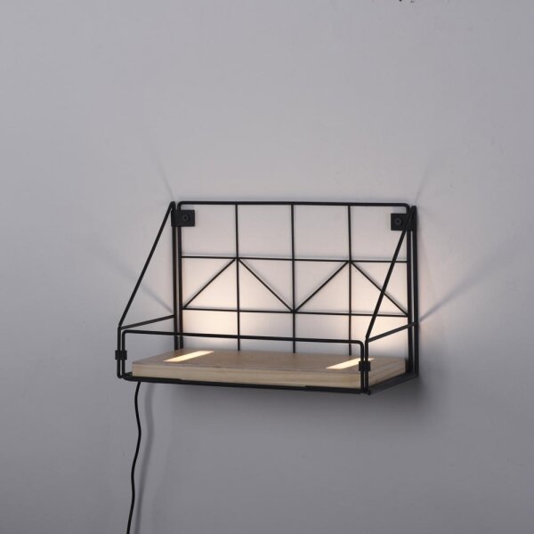 Leuchten Direkt 15276-18 - Police s LED osvětlením BOARD 2xLED/1,75W/230V 30 cm