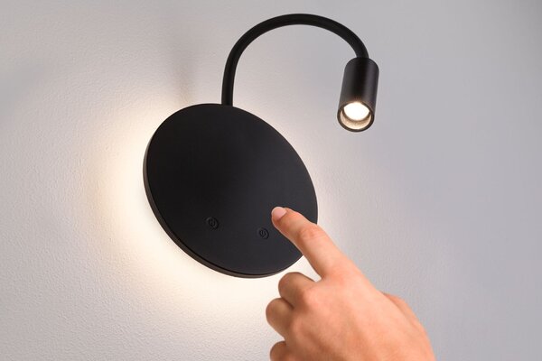 PAULMANN LED nabíjecí nástěnné svítidlo Miora 2700K / 3,7V 0,6W / 0,7W stmívatelné černá