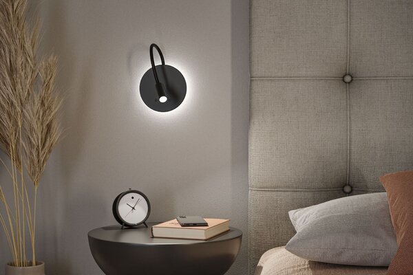 PAULMANN LED nabíjecí nástěnné svítidlo Miora 2700K / 3,7V 0,6W / 0,7W stmívatelné černá