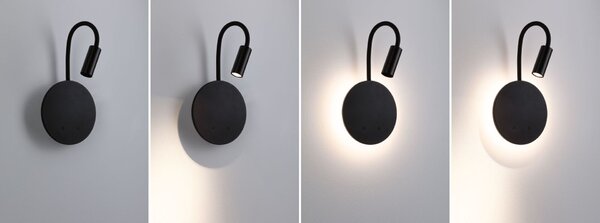 PAULMANN LED nabíjecí nástěnné svítidlo Miora 2700K / 3,7V 0,6W / 0,7W stmívatelné černá