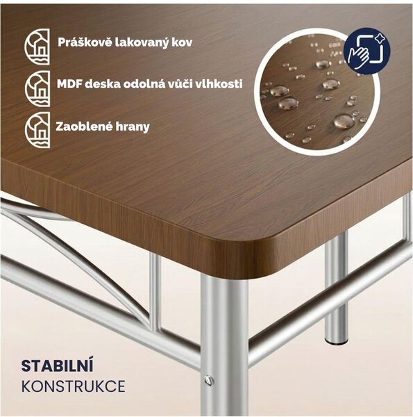 Jídelní set PAUL, 5-dílná, tmavý dub Casaria