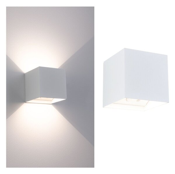 PAULMANN LED nabíjecí nástěnné svítidlo Nyara IP44 3000K 100x100mm 2x1W bílá