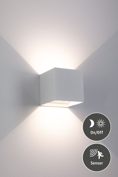 PAULMANN LED nabíjecí nástěnné svítidlo Nyara IP44 3000K 100x100mm 2x1W bílá