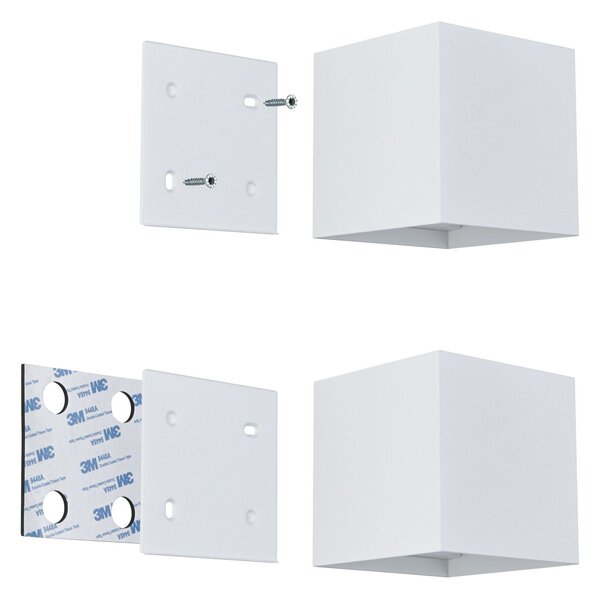 PAULMANN LED nabíjecí nástěnné svítidlo Nyara IP44 3000K 100x100mm 2x1W bílá