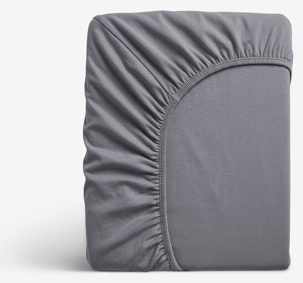 Goldea jersey elastické prostěradlo - tmavě šedé 90 x 200 cm