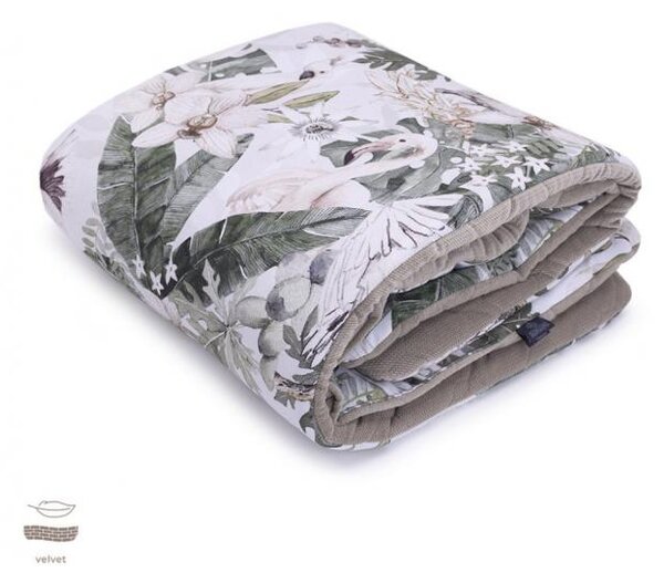 Dětský pokoj - Sametová teplá deka pro děti s motivem tropických vibrací 100x150 cm