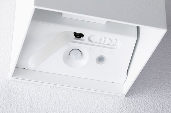 PAULMANN LED nabíjecí nástěnné svítidlo Nyara IP44 3000K 100x100mm 2x1W bílá