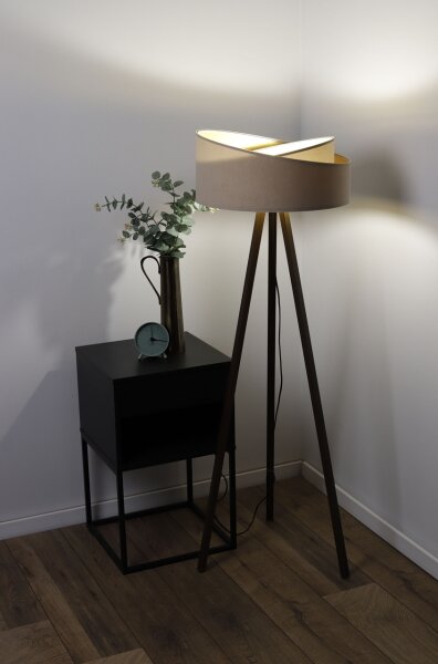 Stojací lampa GALAXY 1xE27/60W/230V béžová/wenge