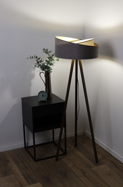 Stojací lampa GALAXY 1xE27/60W/230V šedá/wenge