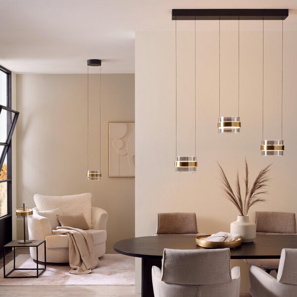 ZÁVĚSNÉ LED SVÍTIDLO, 105/21,5/200 cm - Závěsná LED svítidla
