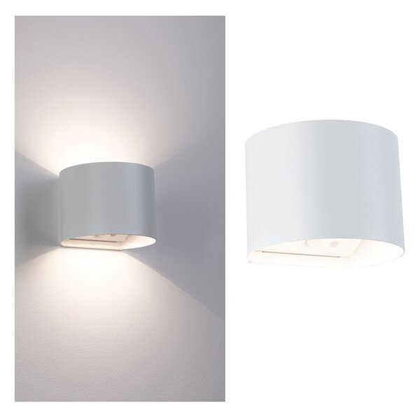 PAULMANN LED nabíjecí nástěnné svítidlo Nyora IP44 3000K 135x120mm 2x1W bílá