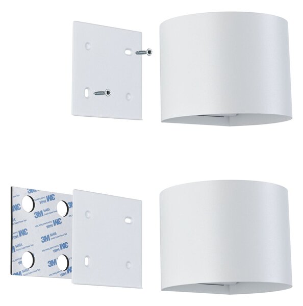 PAULMANN LED nabíjecí nástěnné svítidlo Nyora IP44 3000K 135x120mm 2x1W bílá