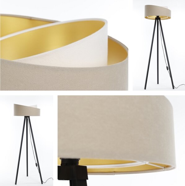 Stojací lampa GALAXY 1xE27/60W/230V béžová/bílá/wenge