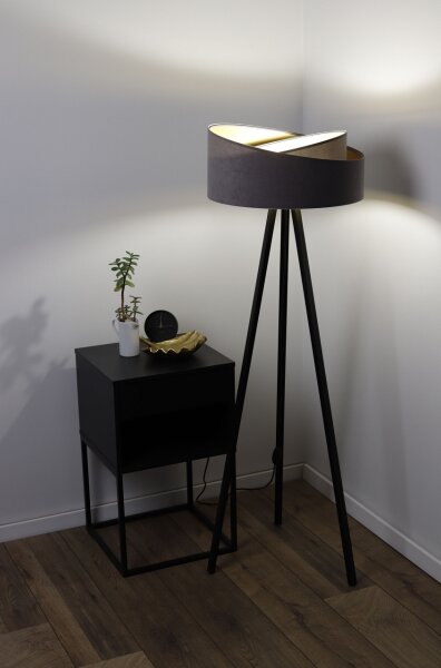 Stojací lampa GALAXY 1xE27/60W/230V šedá/krémová/wenge