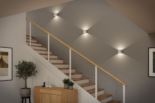 PAULMANN LED nabíjecí nástěnné svítidlo Nyora IP44 3000K 135x120mm 2x1W bílá
