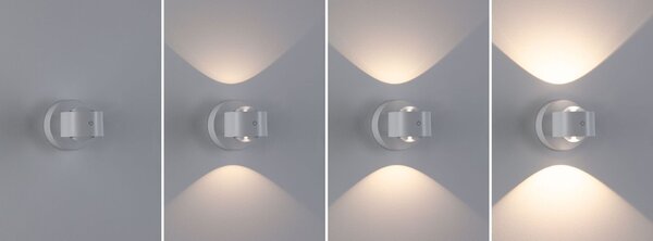 PAULMANN LED nabíjecí nástěnné svítidlo Zorik IP44 stmívatelné 2700K 100mm 2x1,1W bílá