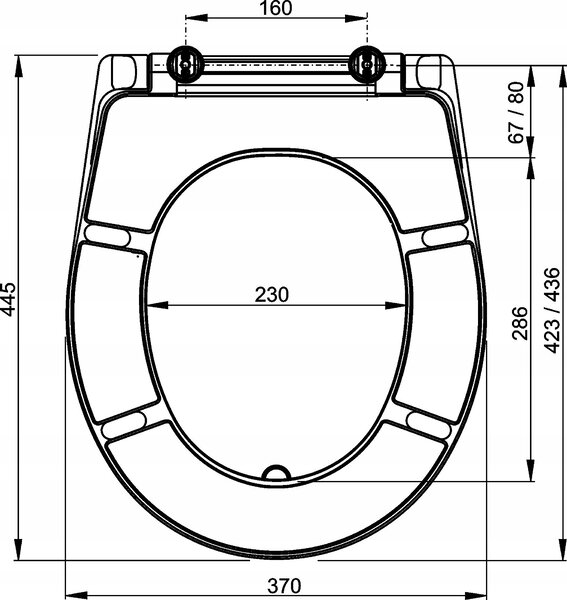 WC sedátko Alcaplast DUROPLAST bílé, duroplast