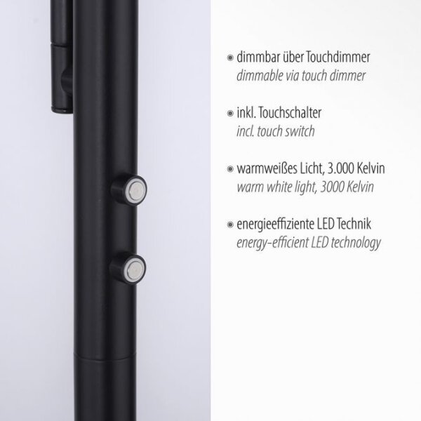 Leuchten Direkt 11710-18 - LED Stmívatelná lampa HANS LED/21,5W/230V + LED/4W
