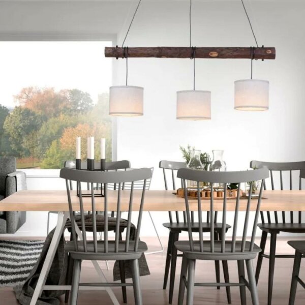 Leuchten Direkt 11238-79 - Lustr na lanku BARK 3xE27/40W/230V