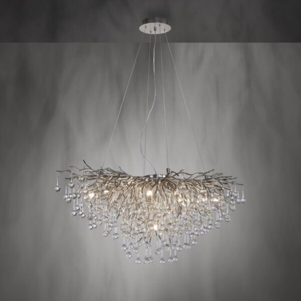 Paul Neuhaus 2192-55 - Lustr na lanku ICICLE 10xG9/40W/230V 50x100 cm chrom
