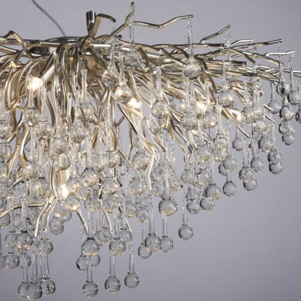 Paul Neuhaus 2192-55 - Lustr na lanku ICICLE 10xG9/40W/230V 50x100 cm chrom