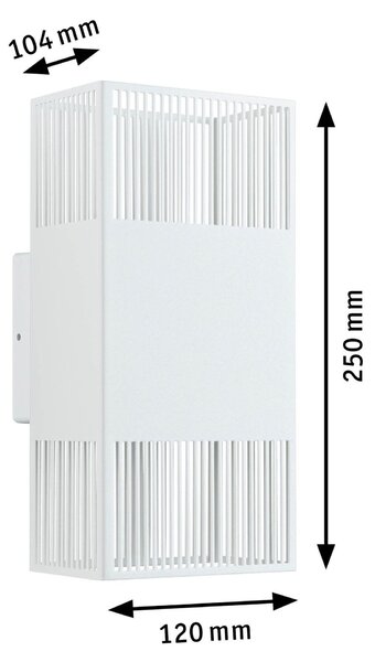 PAULMANN LED nástěnné svítidlo Tharin IP44 3000K 120x104mm 2x3,7W bílá