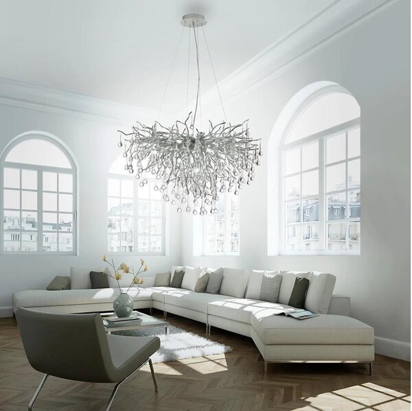 Paul Neuhaus 2192-55 - Lustr na lanku ICICLE 10xG9/40W/230V 50x100 cm chrom