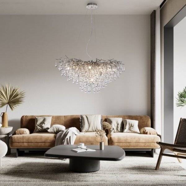 Paul Neuhaus 2192-55 - Lustr na lanku ICICLE 10xG9/40W/230V 50x100 cm chrom