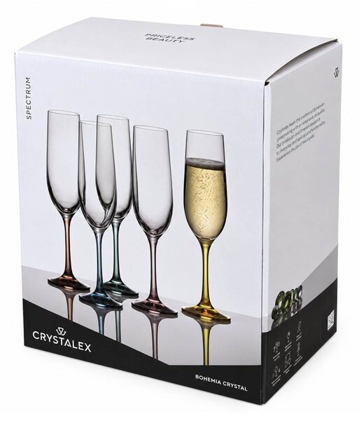 Crystalex Sklenice na sekt Viola Spectrum 190 ml 6 ks