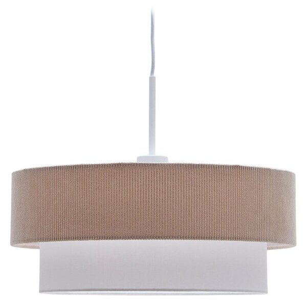 Bílé/béžové závěsné svítidlo s textilním stínidlem ø 40 cm Bianella – Kave Home