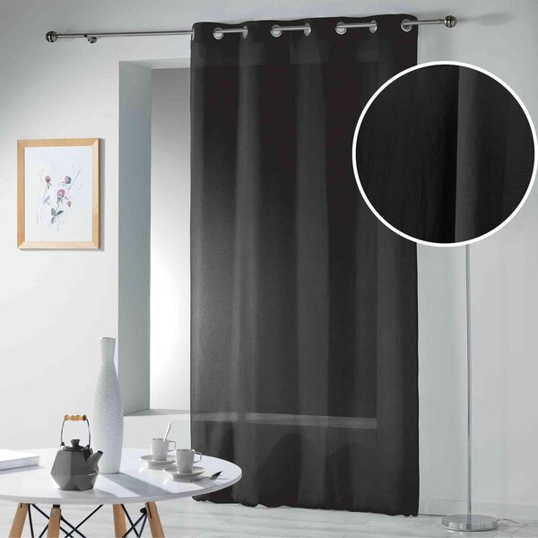 Černá záclona 140x280 cm Telma – douceur d'intérieur