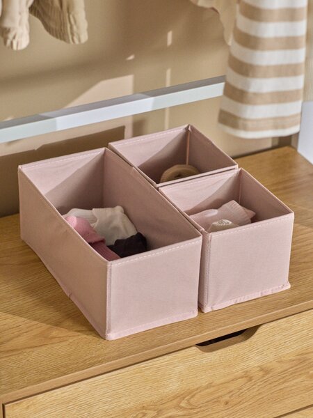 Sinsay - Úložný box 3 balení - pastelová růžová