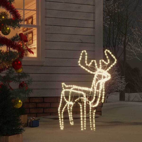 VidaXL Vánoční sob s pohyblivou hlavou teplé bílé LED 76 x 42 x 87 cm [343301]