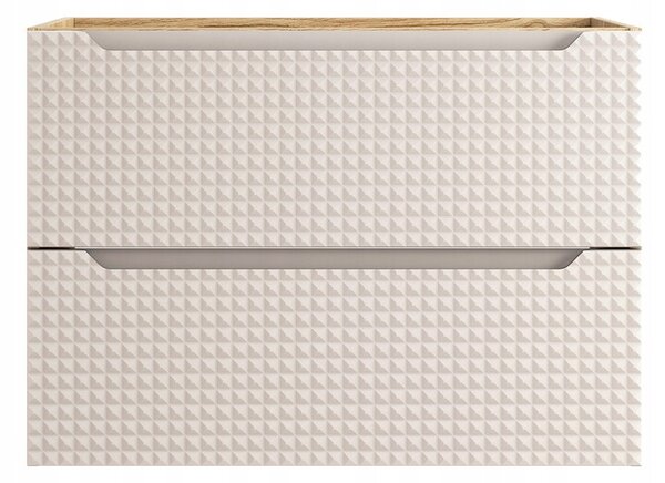 Comad Závěsná skříňka pod umyvadlo Luxor Beige II s deskou 120 cm béžový/dub olejovaný
