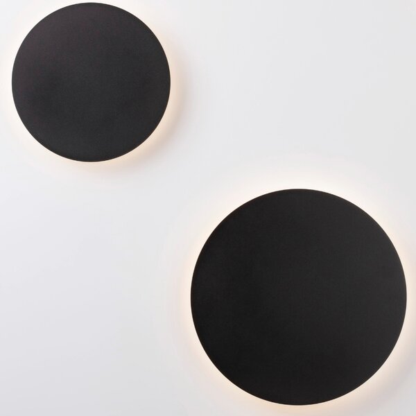 Černé kovové nástěnné LED světlo Nova Luce Cyrcle 30 cm