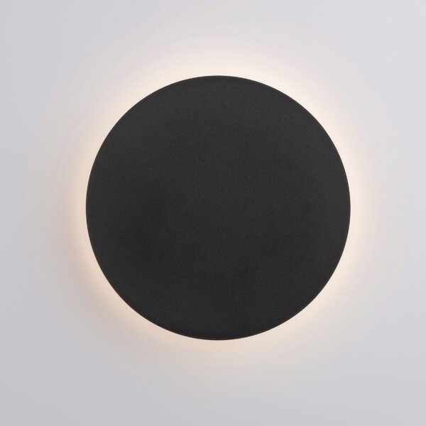 Černé kovové nástěnné LED světlo Nova Luce Cyrcle 22 cm