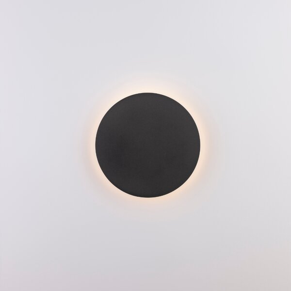 Černé kovové nástěnné LED světlo Nova Luce Cyrcle 22 cm