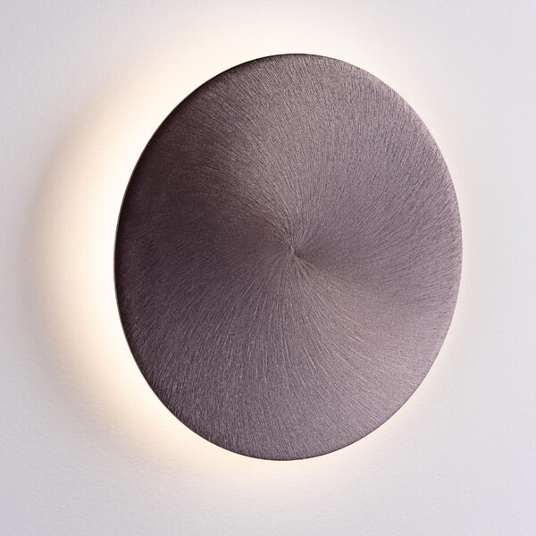 Hnědé kovové nástěnné LED světlo Nova Luce Cyrcle 22 cm