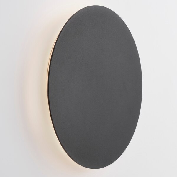 Černé kovové nástěnné LED světlo Nova Luce Cyrcle 22 cm