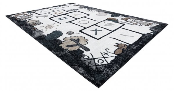 Makro Abra Dětský kusový koberec FUN Skákací panák černý Rozměr: 160x220 cm